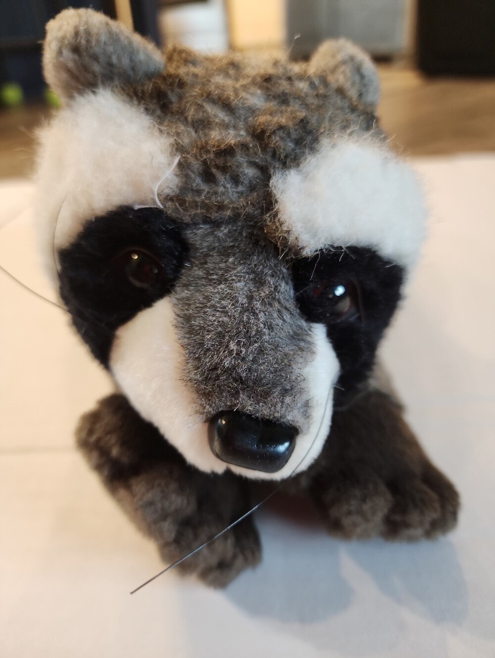 Vintage MJC Plush Raccoon International Realistic 14"